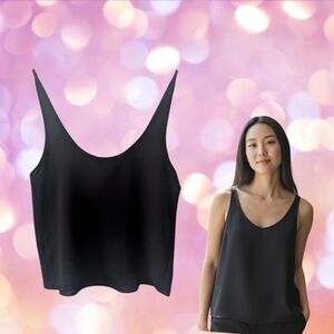🔥$5 Bundled🔥Primark Polyester Scoop Neck Camisole Black Size S/M